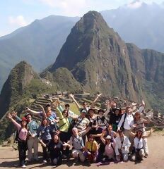 Arrivo del gruppo a Machu Picchu